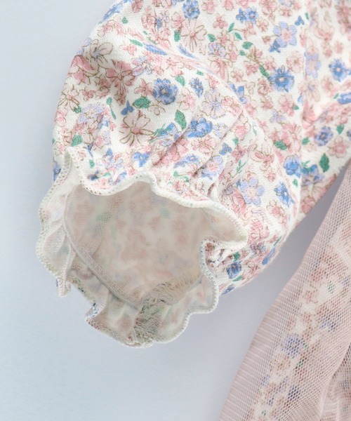 BRANSHES（ブランシェス）の「小花柄2WAYオール（ロンパース・キッズ・ピンク・フリー）」の4枚目の写真