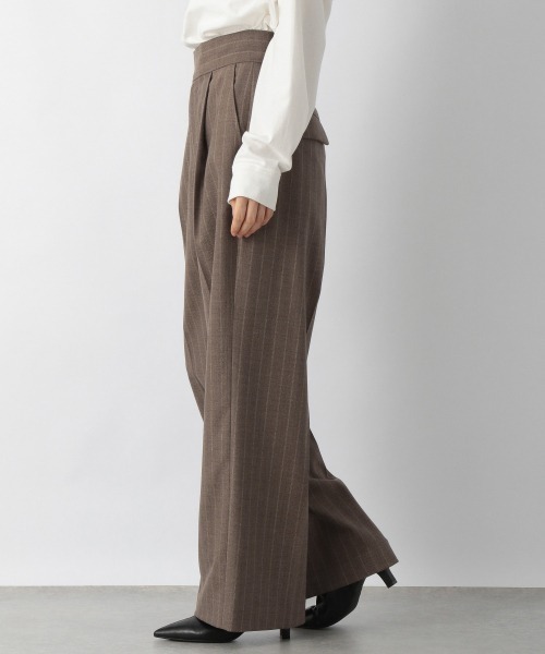 LOWRYS FARM（ローリーズファーム）の「ハイウエストワイドパンツ　214873（デニムパンツ・レディース・ブラウン/グレー・LARGE/MEDIUM）」の5枚目の写真