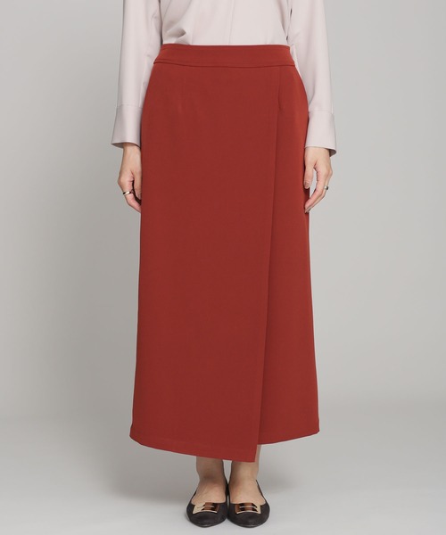 NANO universe(ナノユニバース)の「【WEB限定】ラップ風タイトスカート(スカート・レディース・イエロー/カーキ/レンガ・マルチサイズ)」の4枚目の写真