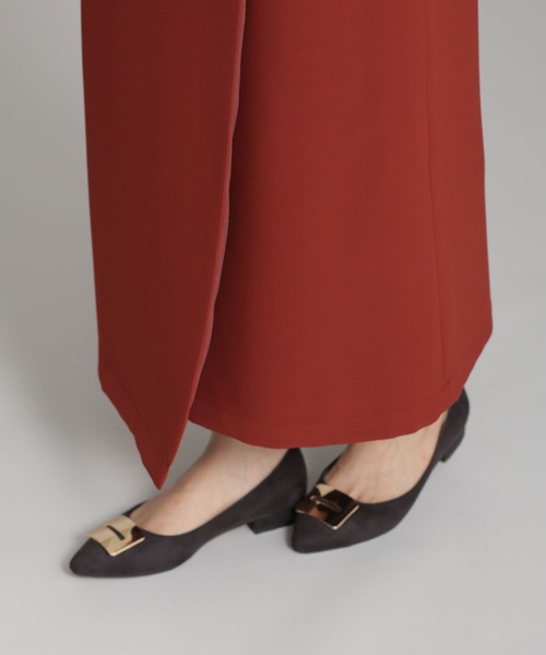 NANO universe(ナノユニバース)の「【WEB限定】ラップ風タイトスカート(スカート・レディース・イエロー/カーキ/レンガ・マルチサイズ)」の9枚目の写真