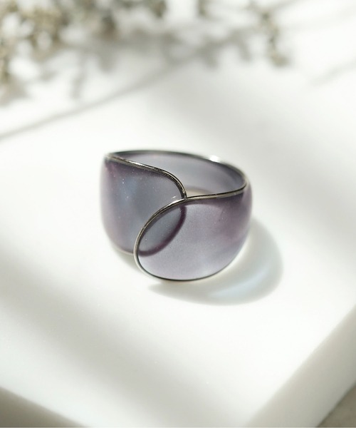 ANEMONE（アネモネ）の「シックカラーボリュームリング（リング・レディース・ブルー/ライトグレー/パープル・FREE）」の3枚目の写真