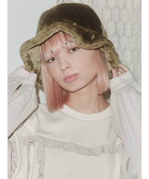 merry jenny（メリージェニー）の「eco fur hat（ハット・レディース・ブラック/カーキ・FREE）」の20枚目の写真