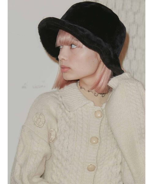merry jenny（メリージェニー）の「eco fur hat（ハット・レディース・ブラック/カーキ・FREE）」の10枚目の写真