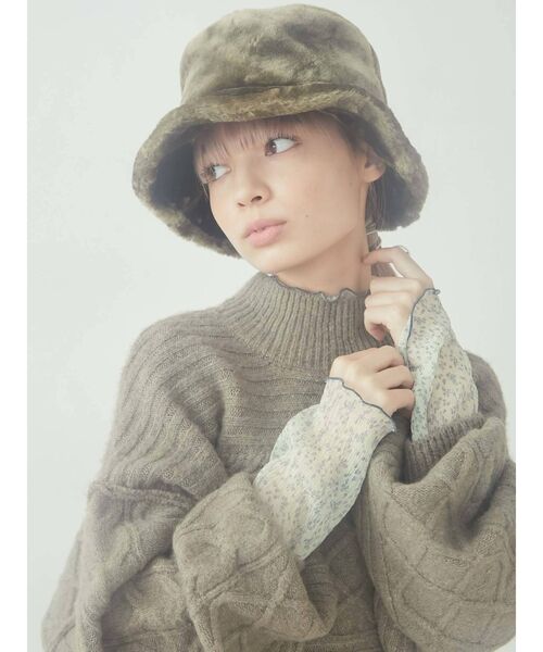 merry jenny（メリージェニー）の「eco fur hat（ハット・レディース・ブラック/カーキ・FREE）」の16枚目の写真