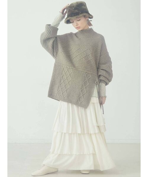 merry jenny（メリージェニー）の「eco fur hat（ハット・レディース・ブラック/カーキ・FREE）」の5枚目の写真