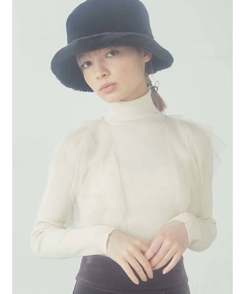 merry jenny（メリージェニー）の「eco fur hat（ハット・レディース・ブラック/カーキ・FREE）」の17枚目の写真