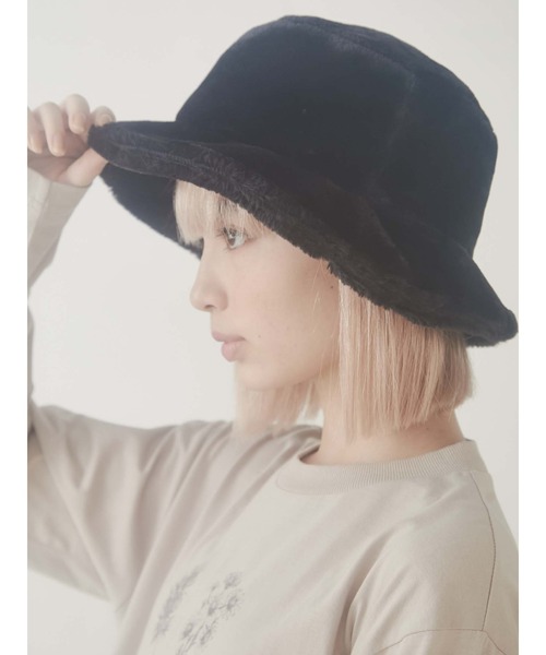 merry jenny（メリージェニー）の「eco fur hat（ハット・レディース・ブラック/カーキ・FREE）」の13枚目の写真