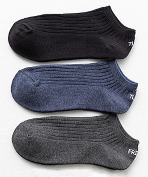 「kakko」（カッコ）の「メンズ １weekロゴ スニーカーソックス 7足セット（ソックス/靴下・メンズ・マルチ・FREE）」の4枚目の写真