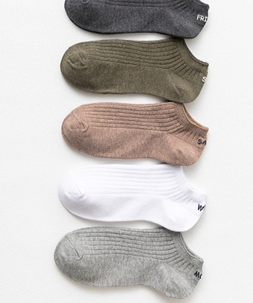 「kakko」（カッコ）の「メンズ １weekロゴ スニーカーソックス 7足セット（ソックス/靴下・メンズ・マルチ・FREE）」の8枚目の写真