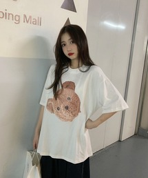 クマプリントTシャツ