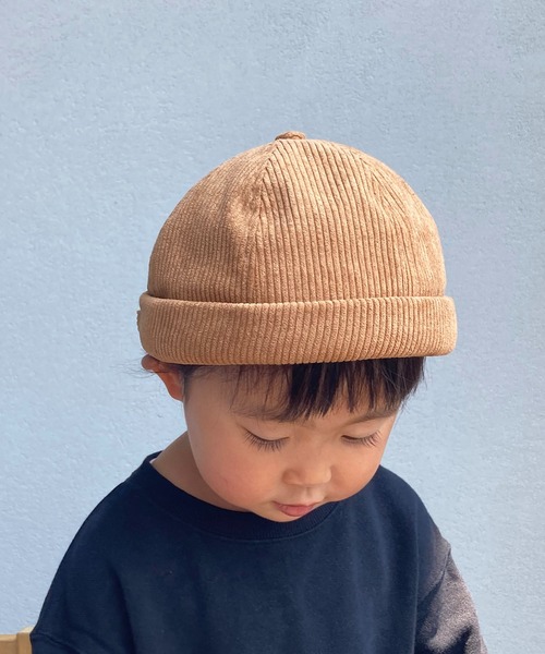 GRIN BUDDY（グリンバディ）の「【GRIN BUDDY/グリンバディ】【キッズ】コーデュロイロールキャップ/Fun COD Roll Cap（キャップ・キッズ・キャメル/ブラック/ブルー系その他・54）」の3枚目の写真