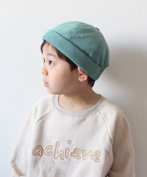 GRIN BUDDY（グリンバディ）の「【GRIN BUDDY/グリンバディ】【キッズ】コーデュロイロールキャップ/Fun COD Roll Cap（キャップ・キッズ・キャメル/ブラック/ブルー系その他・54）」の6枚目の写真