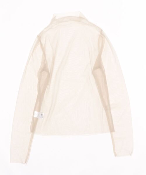 FRP（エフアールピー）の「モヘアタッチ透かし編み柄ニット ×  シアーインナー  Set Up（ニット/セーター・レディース・グレー/モカ/ライトグレー・FREE）」の6枚目の写真