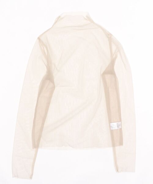 FRP（エフアールピー）の「モヘアタッチ透かし編み柄ニット ×  シアーインナー  Set Up（ニット/セーター・レディース・グレー/モカ/ライトグレー・FREE）」の7枚目の写真