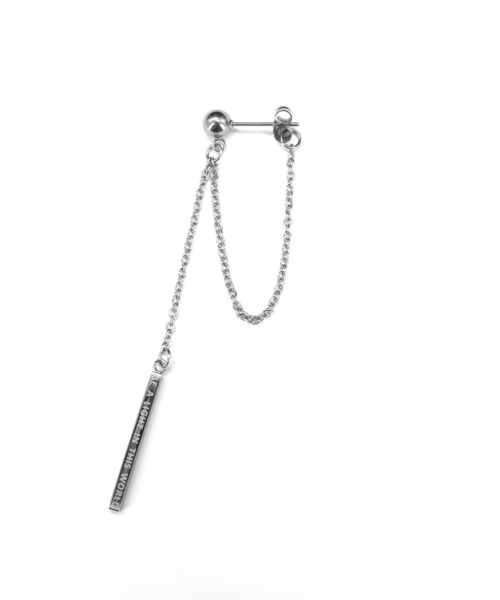 LHME（エルエイチエムイー）の「LHME チェーンピアス/サージカルステンレス316L（金属アレルギー対応）（ピアス（片耳用）・メンズ・シルバー・ONE SIZE）」の3枚目の写真