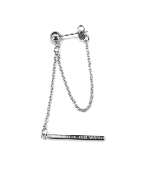 LHME（エルエイチエムイー）の「LHME チェーンピアス/サージカルステンレス316L（金属アレルギー対応）（ピアス（片耳用）・メンズ・シルバー・ONE SIZE）」の6枚目の写真