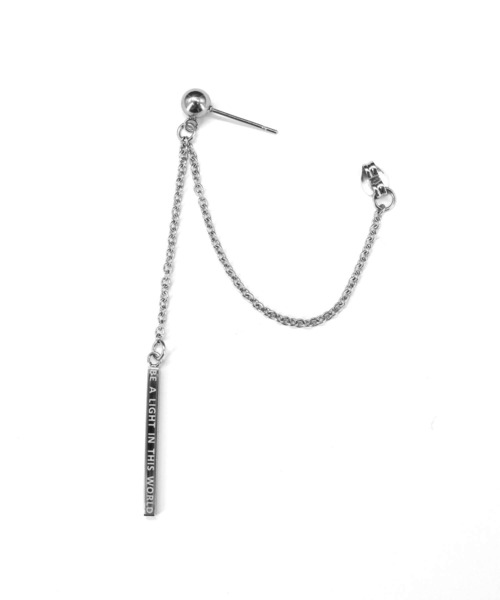 LHME（エルエイチエムイー）の「LHME チェーンピアス/サージカルステンレス316L（金属アレルギー対応）（ピアス（片耳用）・メンズ・シルバー・ONE SIZE）」の10枚目の写真