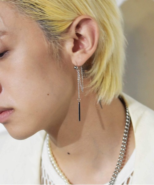 LHME（エルエイチエムイー）の「LHME チェーンピアス/サージカルステンレス316L（金属アレルギー対応）（ピアス（片耳用）・メンズ・シルバー・ONE SIZE）」の12枚目の写真