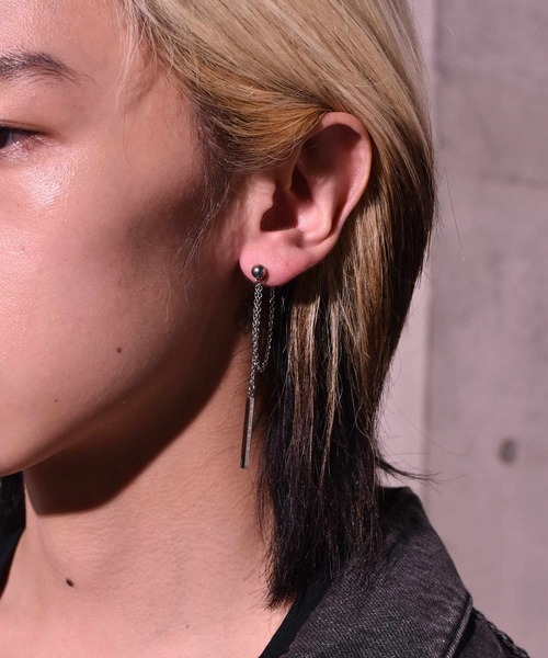 LHME（エルエイチエムイー）の「LHME チェーンピアス/サージカルステンレス316L（金属アレルギー対応）（ピアス（片耳用）・メンズ・シルバー・ONE SIZE）」の14枚目の写真