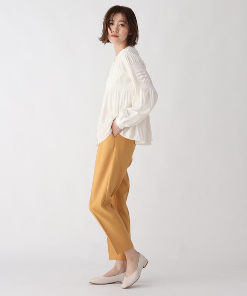 AG by aquagirl（エージーバイアクアガール）の「◆マジョリカプリーツバンドカラーブラウス【WEB限定サイズ】（シャツ/ブラウス・レディース・ホワイト系/ネイビー・36/38/40）」の13枚目の写真