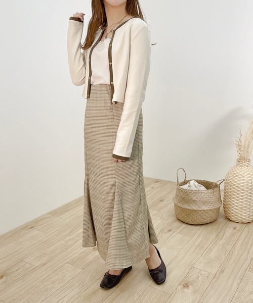 apres jour clair（アプレジュールクレア）の「【apres jour clair】バイカラースナップボタンカーデ【ZOZOTOWN限定アイテム】（Tシャツ/カットソー・レディース・ブラウン系その他/ナチュラル/アイボリー/ブラック・フリー/X-LARGE）」の8枚目の写真