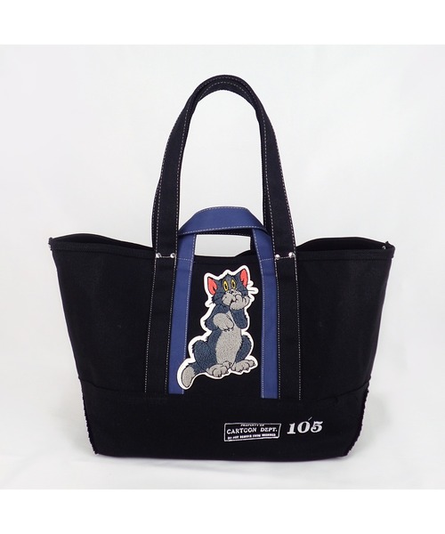 Tom&Jerry(トムアンドジェリー)の「TOM&JERRY×Flapperサガラワッペンキャンバストート(トートバッグ・レディース・ブラック/アイボリー・FREE)」の2枚目の写真