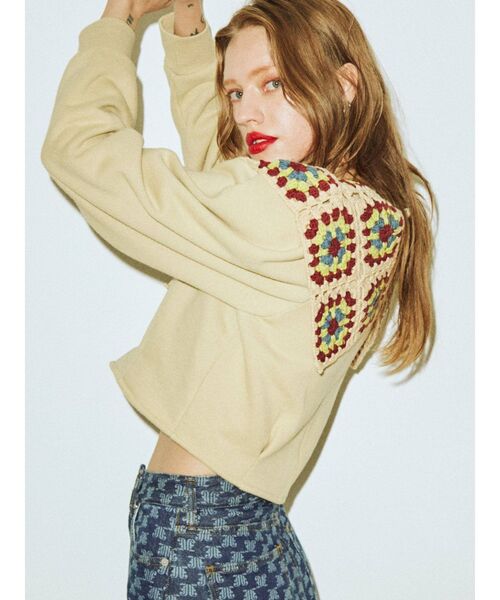 jouetie（ジュエティ）の「タックスリーブプルオーバー（スウェット・レディース・ブラック/ブルー/ベージュ・MEDIUM）」の15枚目の写真