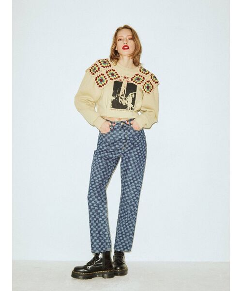 jouetie（ジュエティ）の「タックスリーブプルオーバー（スウェット・レディース・ブラック/ブルー/ベージュ・MEDIUM）」の9枚目の写真