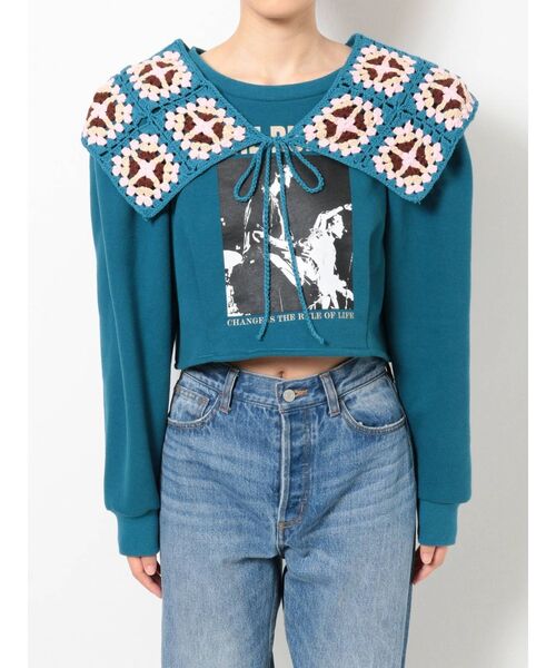 jouetie（ジュエティ）の「タックスリーブプルオーバー（スウェット・レディース・ブラック/ブルー/ベージュ・MEDIUM）」の21枚目の写真