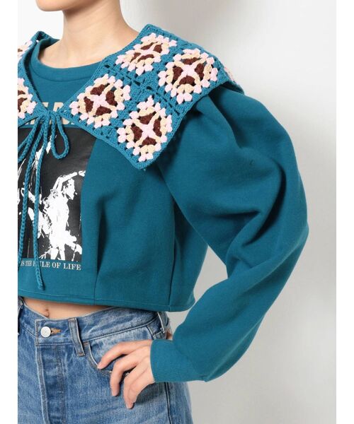 jouetie（ジュエティ）の「タックスリーブプルオーバー（スウェット・レディース・ブラック/ブルー/ベージュ・MEDIUM）」の13枚目の写真