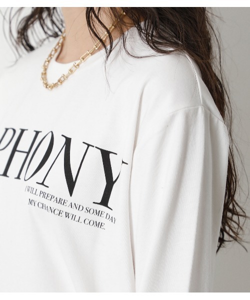 crie conforto(クリーコンフォルト)の「EUPHONY ロゴロンT(Tシャツ/カットソー・レディース・ブラック/ベージュ/グリーン・SMALL/MEDIUM)」の14枚目の写真