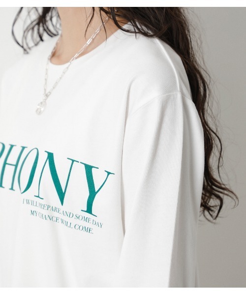 crie conforto(クリーコンフォルト)の「EUPHONY ロゴロンT(Tシャツ/カットソー・レディース・ブラック/ベージュ/グリーン・SMALL/MEDIUM)」の15枚目の写真