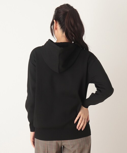 SOUP（スープ）の「◆スウェットライクフーディーニット（パーカー・レディース・ブラック/サンドベージュ/ピンク系・11/09）」の16枚目の写真