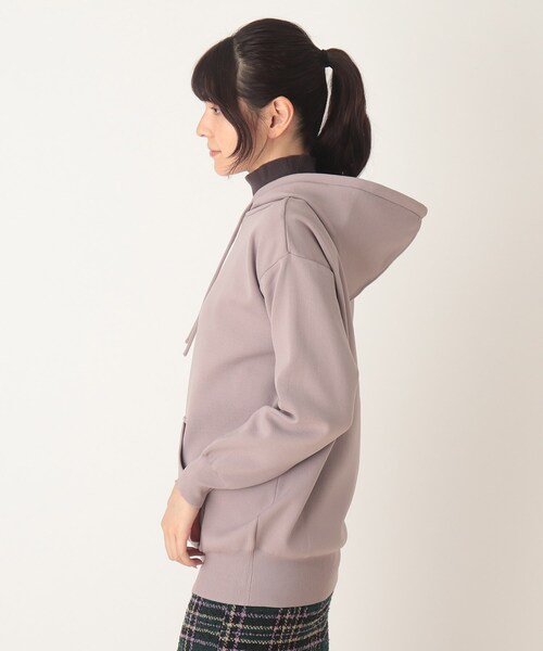 SOUP（スープ）の「◆スウェットライクフーディーニット（パーカー・レディース・ブラック/サンドベージュ/ピンク系・11/09）」の10枚目の写真