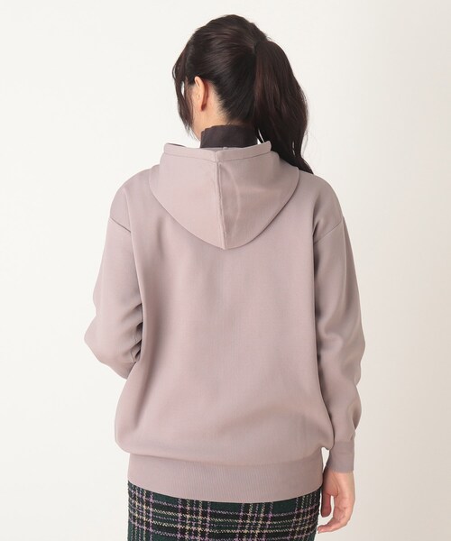 SOUP（スープ）の「◆スウェットライクフーディーニット（パーカー・レディース・ブラック/サンドベージュ/ピンク系・11/09）」の7枚目の写真