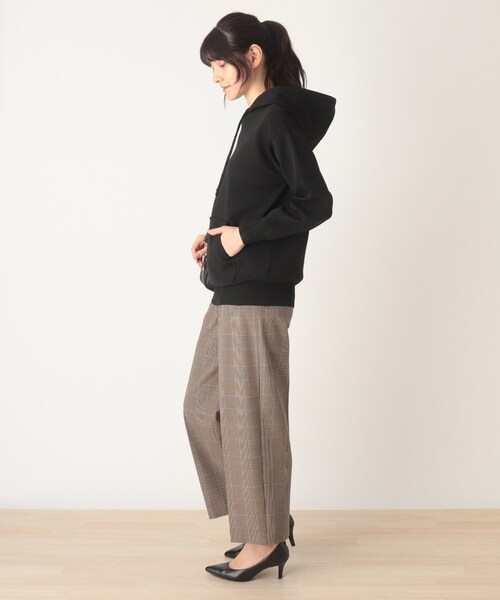 SOUP（スープ）の「◆スウェットライクフーディーニット（パーカー・レディース・ブラック/サンドベージュ/ピンク系・11/09）」の19枚目の写真