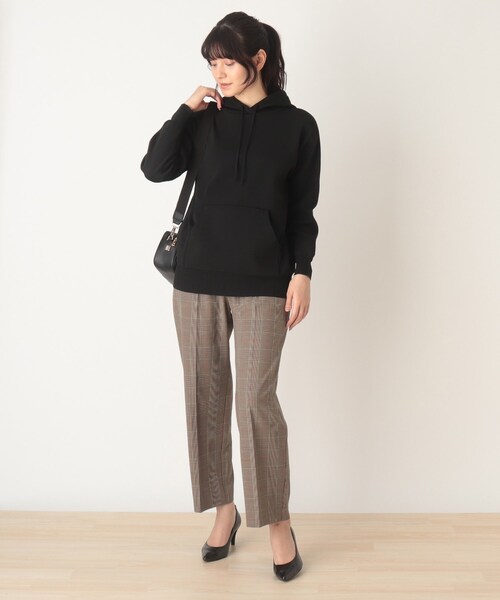 SOUP（スープ）の「◆スウェットライクフーディーニット（パーカー・レディース・ブラック/サンドベージュ/ピンク系・11/09）」の17枚目の写真