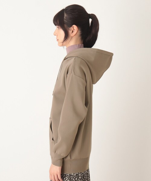 SOUP（スープ）の「◆スウェットライクフーディーニット（パーカー・レディース・ブラック/サンドベージュ/ピンク系・11/09）」の14枚目の写真