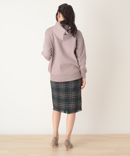 SOUP（スープ）の「◆スウェットライクフーディーニット（パーカー・レディース・ブラック/サンドベージュ/ピンク系・11/09）」の11枚目の写真