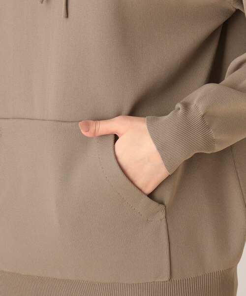 SOUP（スープ）の「◆スウェットライクフーディーニット（パーカー・レディース・ブラック/サンドベージュ/ピンク系・11/09）」の12枚目の写真