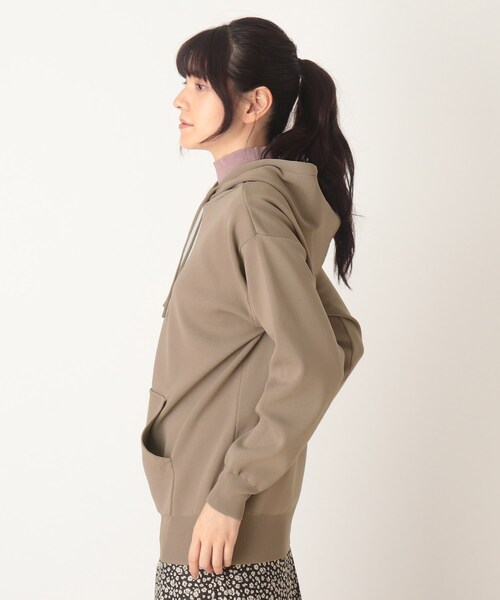 SOUP（スープ）の「◆スウェットライクフーディーニット（パーカー・レディース・ブラック/サンドベージュ/ピンク系・11/09）」の6枚目の写真