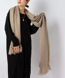 【THROW/ スロー】SILK NEP KNIT MUFFLER