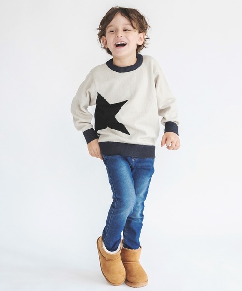 BRANSHES(ブランシェス)の「【あったかデニム】プレミアムストレッチ裏起毛パンツ(デニムパンツ・キッズ・ブルー/ネイビー・110/100/130/150/140/120/90)」の22枚目の写真