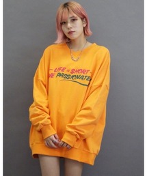 【Re:one】-CAMP- Big real orange sweatshirt(MA)