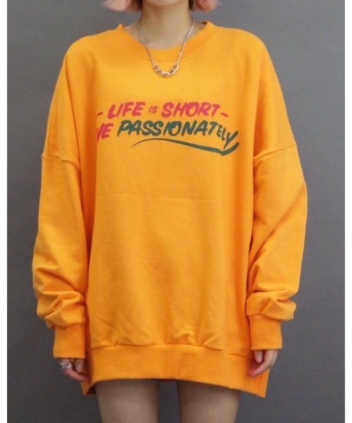 VIBGYOR（ヴィブジョー）の「【Re:one】-CAMP-  Big real orange sweatshirt(MA)（スウェット・レディース・ホワイト/オレンジ・FREE）」の14枚目の写真