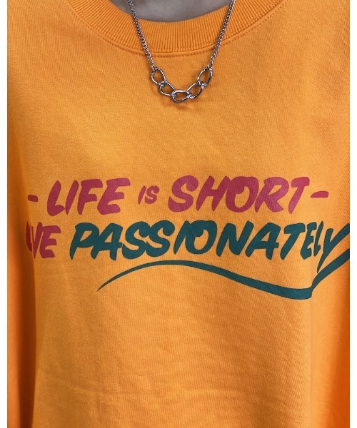 VIBGYOR（ヴィブジョー）の「【Re:one】-CAMP-  Big real orange sweatshirt(MA)（スウェット・レディース・ホワイト/オレンジ・FREE）」の6枚目の写真