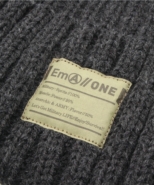 WHO'S WHO gallery(フーズフーギャラリー)の「【Em@//ONE】ビーニー(ニットキャップ/ビーニー・メンズ・ブラック/ネイビー/カーキ/チャコールグレー・FREE)」の7枚目の写真