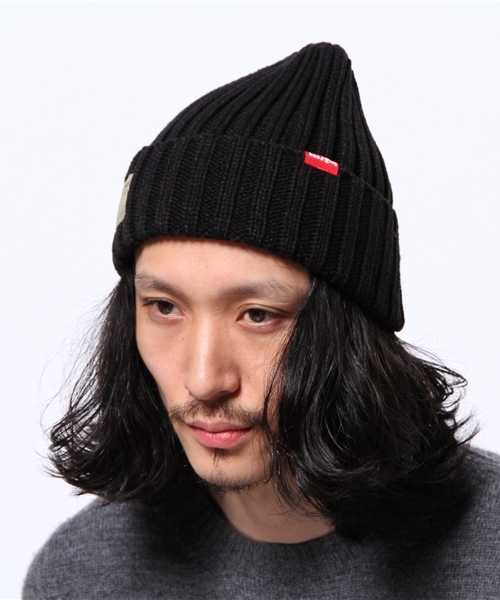WHO'S WHO gallery(フーズフーギャラリー)の「【Em@//ONE】ビーニー(ニットキャップ/ビーニー・メンズ・ブラック/ネイビー/カーキ/チャコールグレー・FREE)」の9枚目の写真