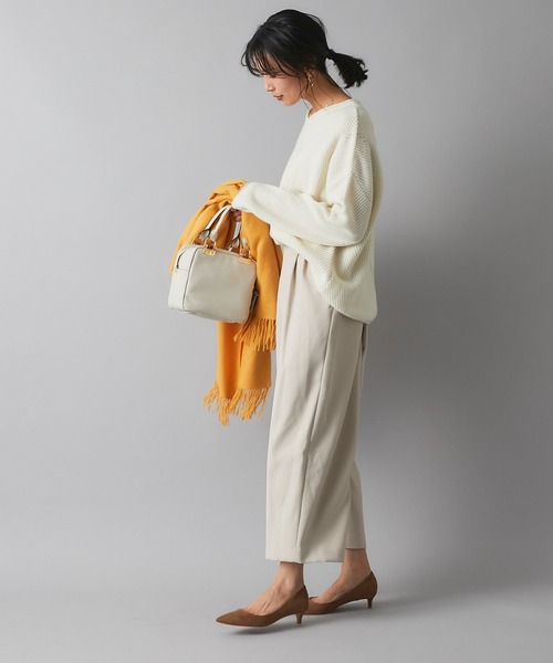 RIVE DROITE(リヴドロワ)の「細見えもキレイ見えも叶う センタープレスクロップドパンツ(その他パンツ・レディース・ブラック/ベージュ・38/36)」の8枚目の写真