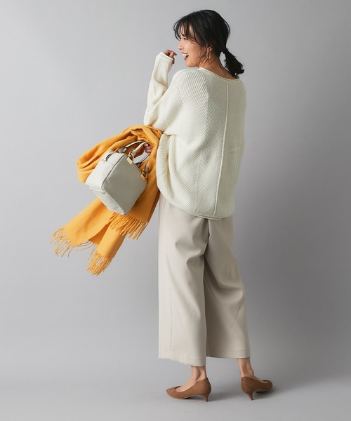 RIVE DROITE(リヴドロワ)の「細見えもキレイ見えも叶う センタープレスクロップドパンツ(その他パンツ・レディース・ブラック/ベージュ・38/36)」の9枚目の写真